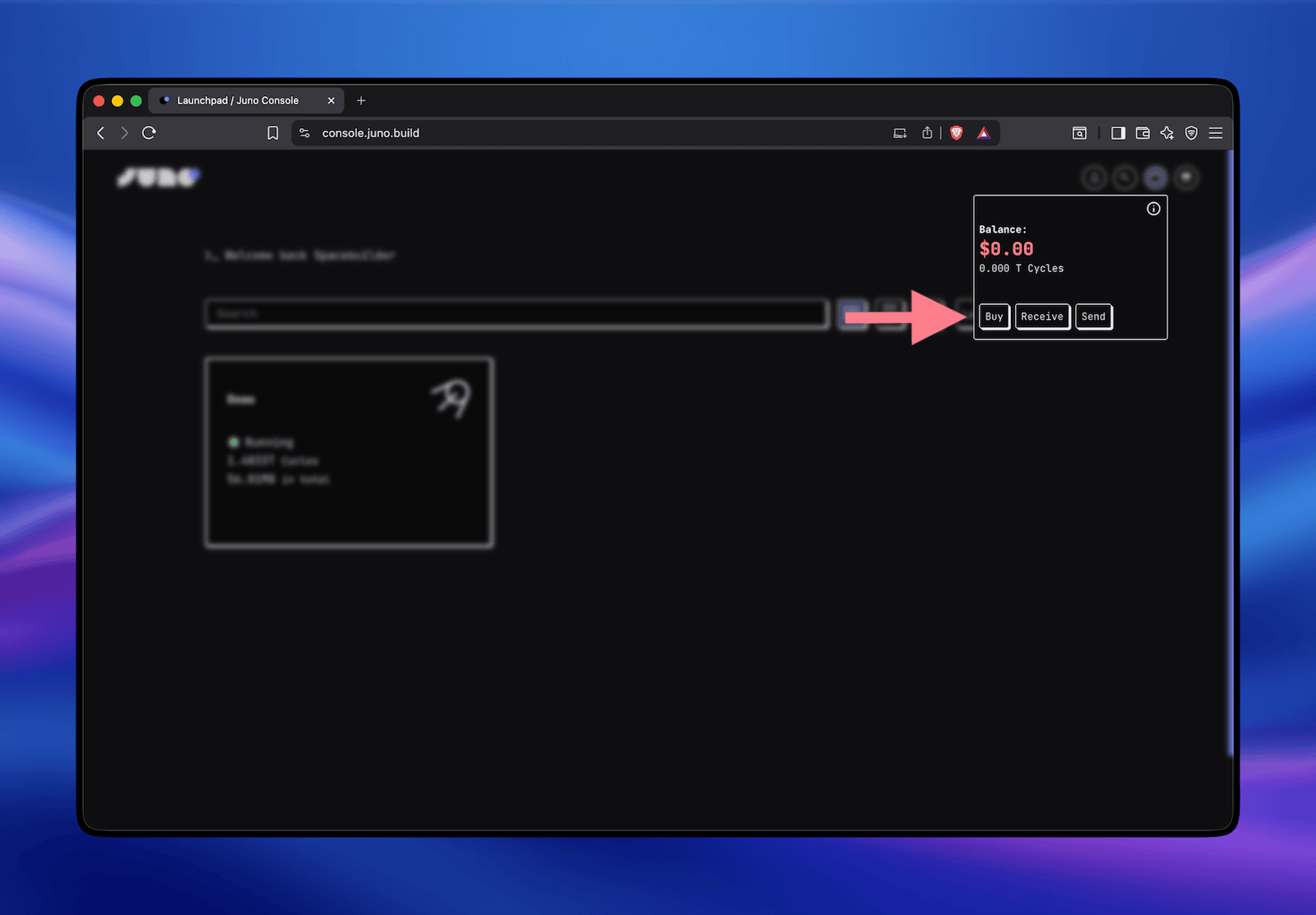 A screenshot of where to find the call to action Buy