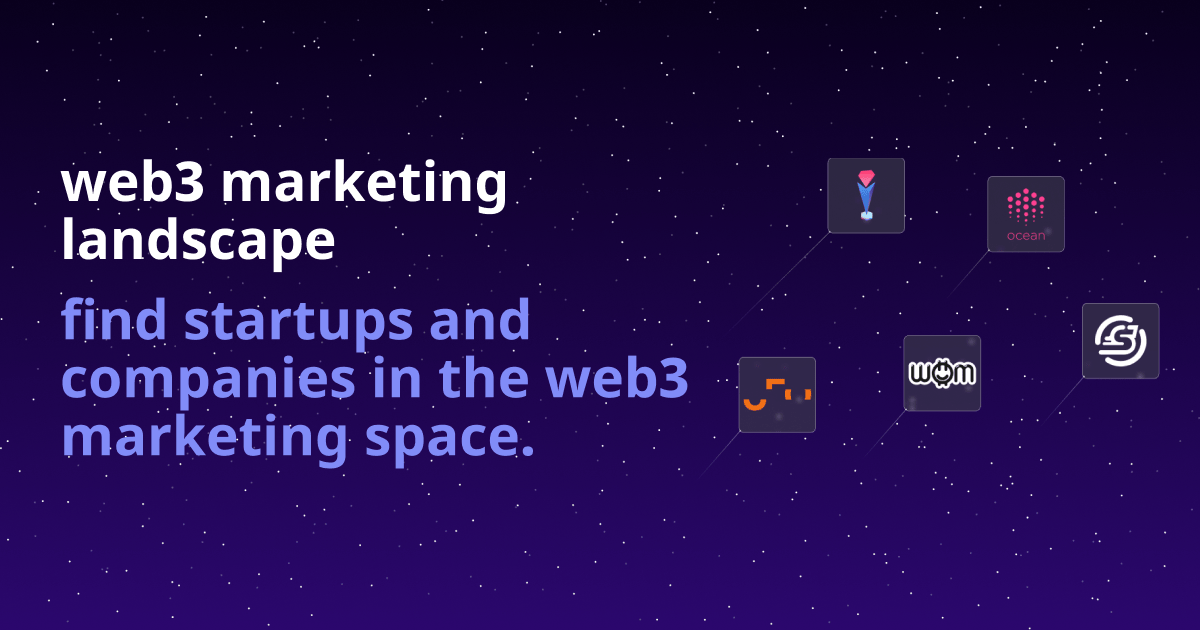 Web3 marketing landscape by UFOstart banner